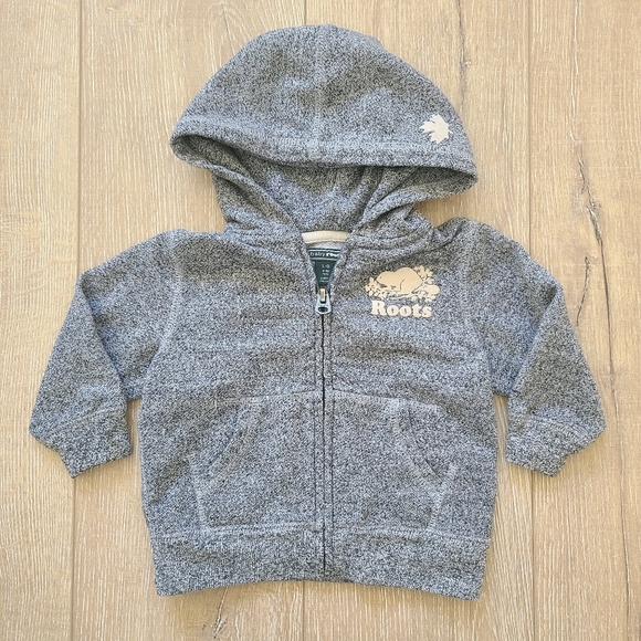 Roots Other - Roots Speckled Gray Baby Hoodie